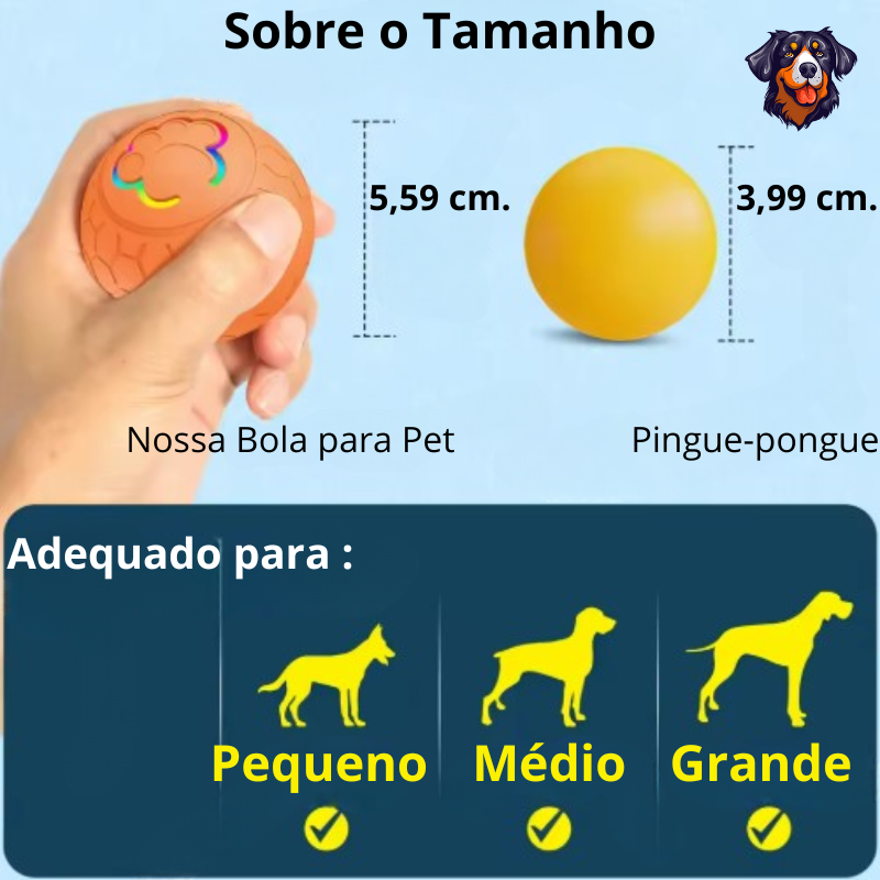 Bola LED recarregável inteligente para animais de estimação
