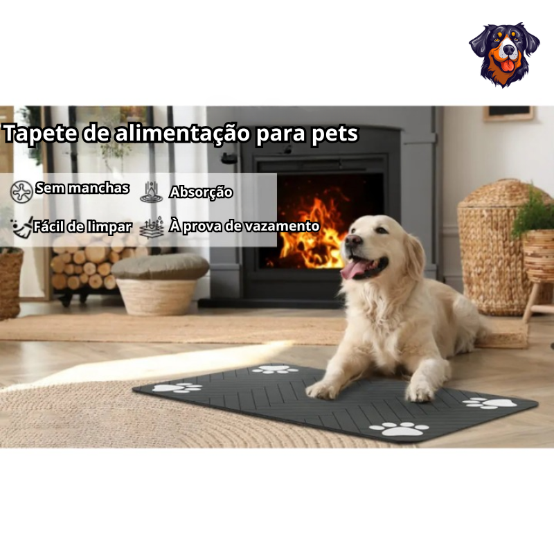 Tapete de alimentação para animais de estimação