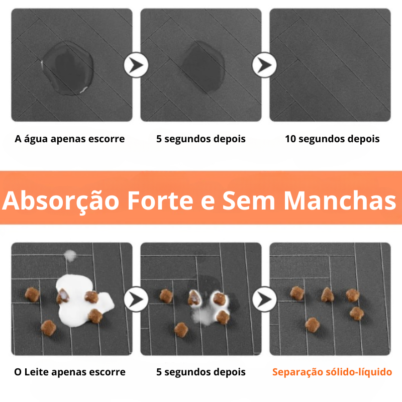 Tapete de alimentação para animais de estimação