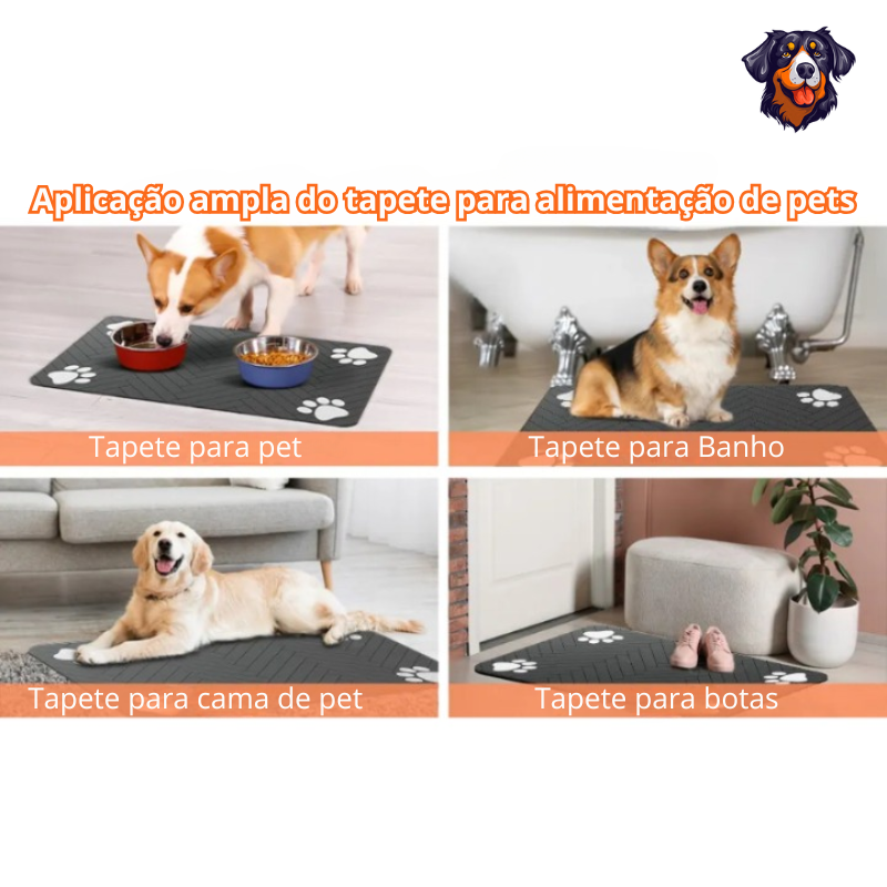 Tapete de alimentação para animais de estimação