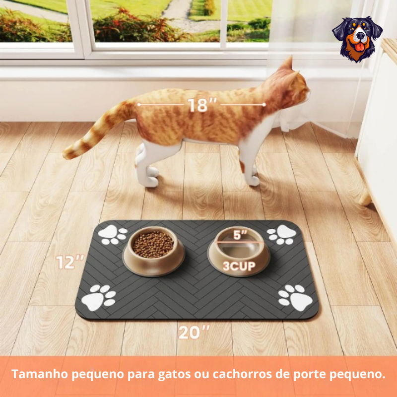Tapete de alimentação para animais de estimação