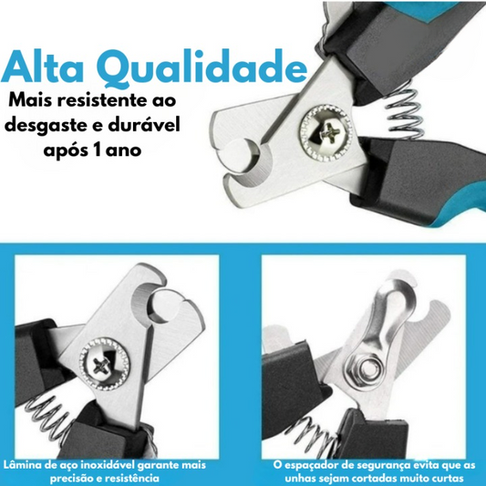 Cortador de unhas profissional para animais de estimação com proteção de segurança