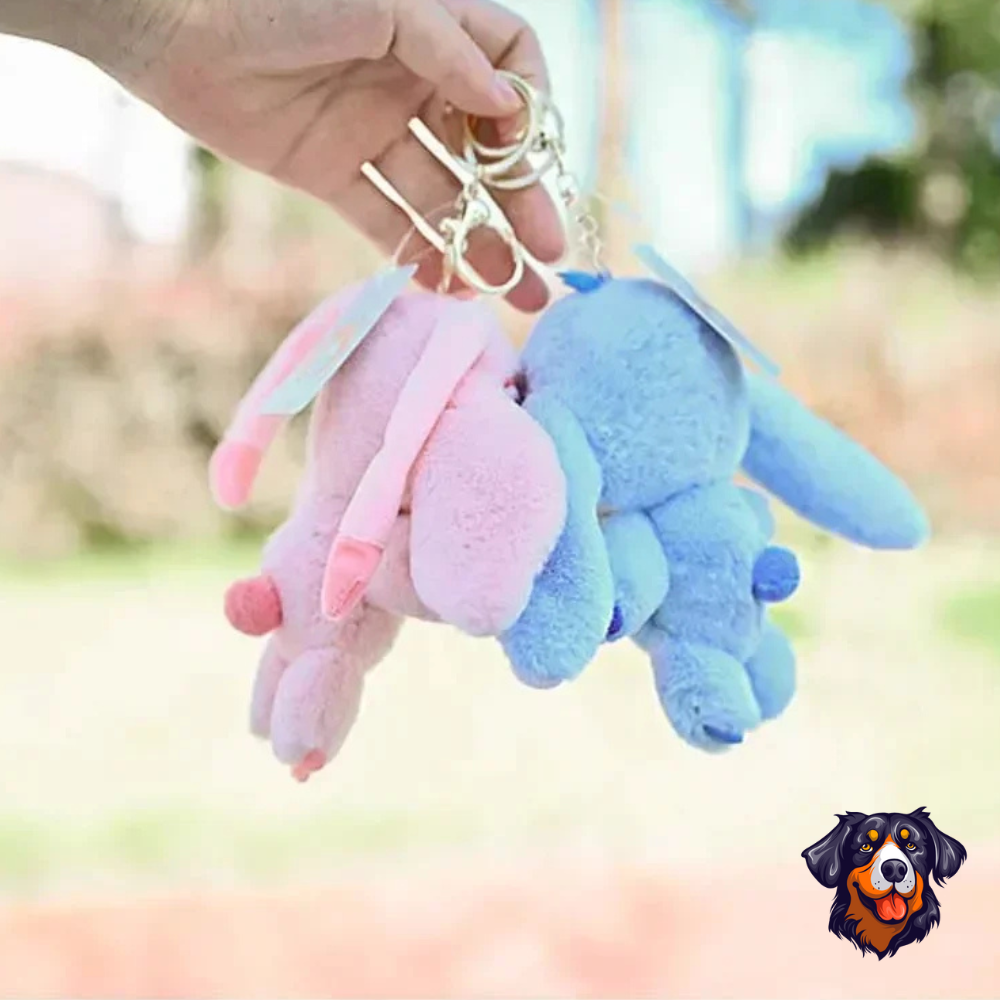 Chaveiro De PelĂșcia Stitch e Angel