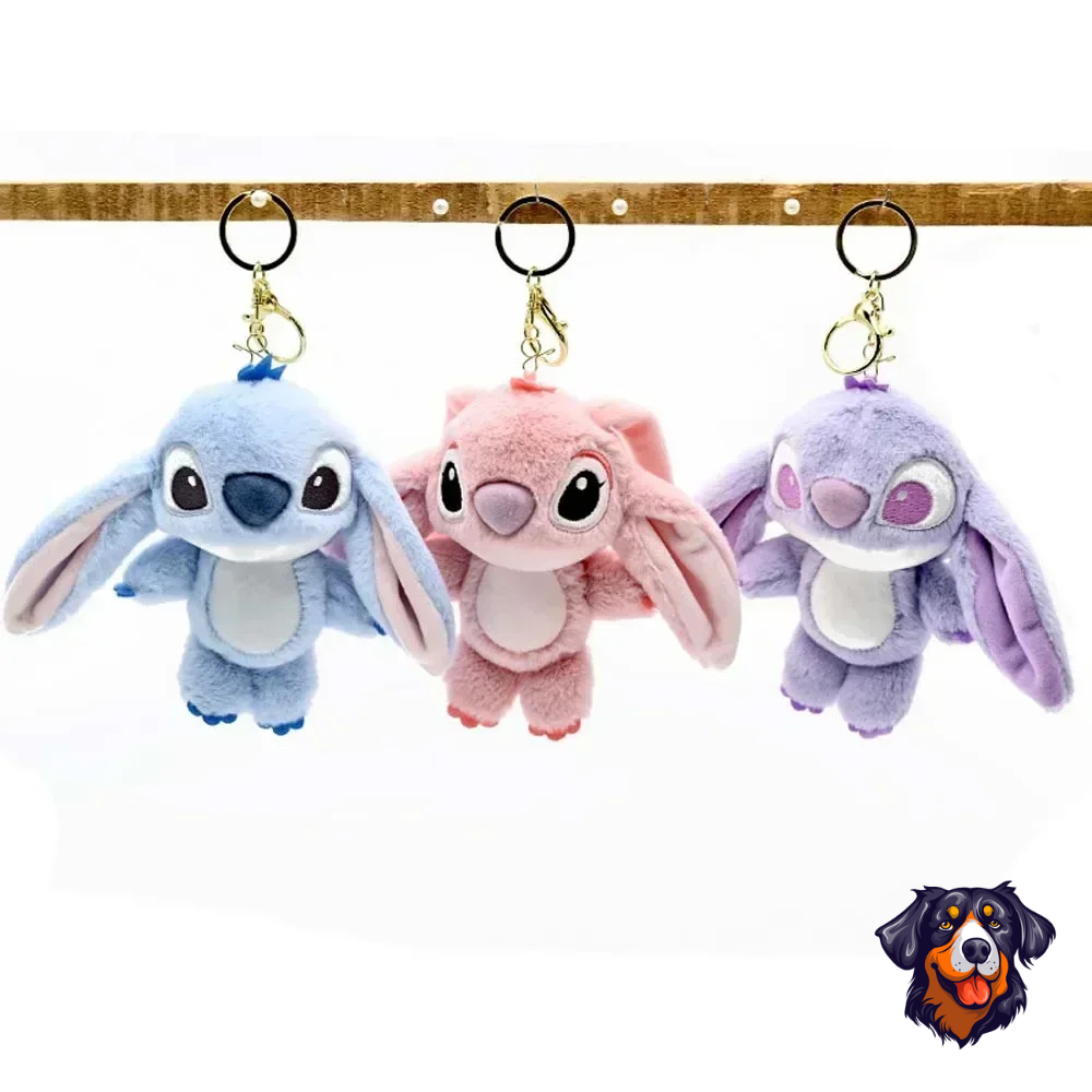 Chaveiro De PelĂșcia Stitch e Angel