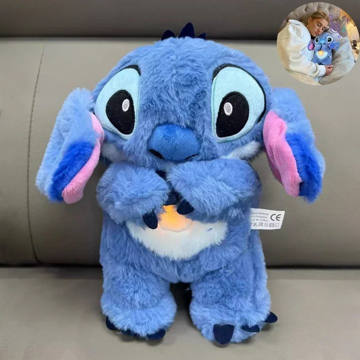 Stitch Calmante – Pelúcia que Respira e Brilha