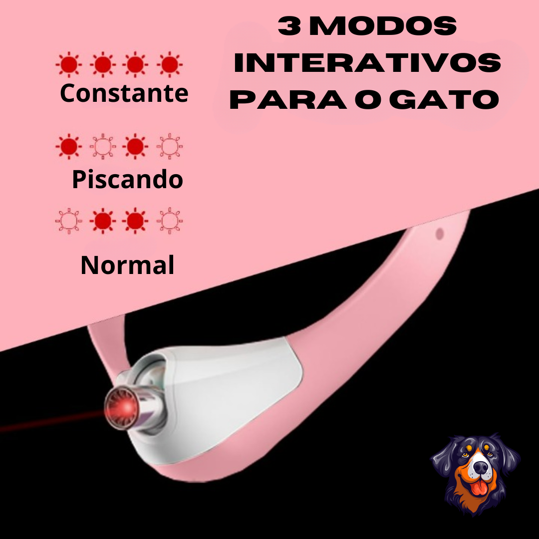 Coleira De Laser Interativa Para Gatos 🐱✨