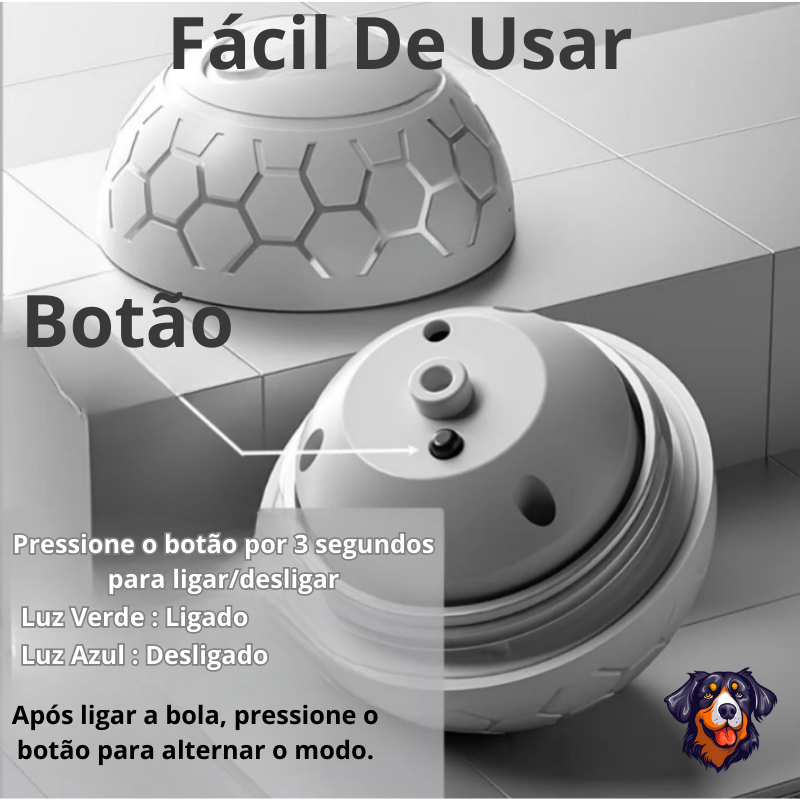 Bola LED recarregável inteligente para animais de estimação