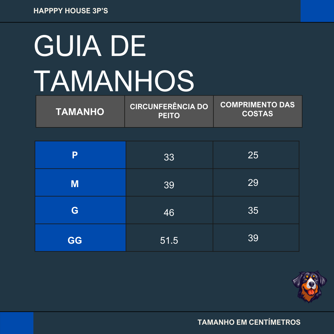 Jaqueta para animais de estimação