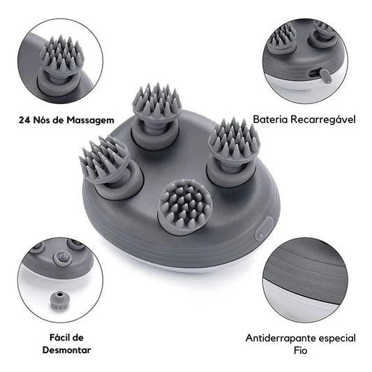 Massageador Elétrico De Couro Cabeludo Humano E Pet