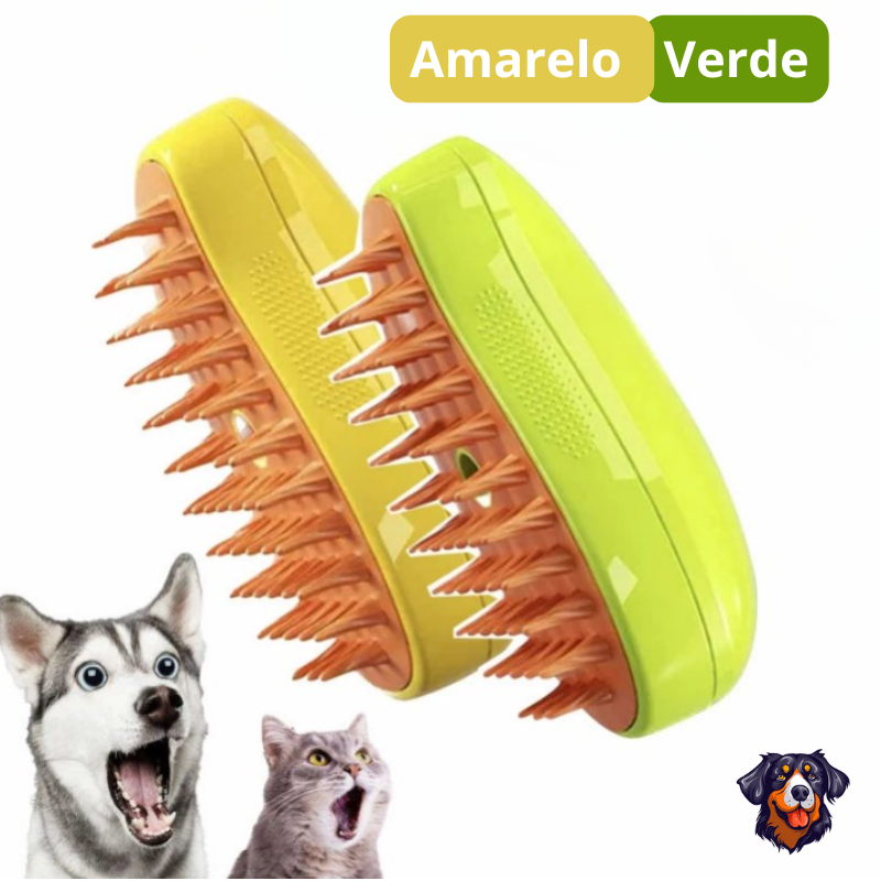 Escova de vapor para gatos e cães