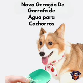Garrafa de água para cães e gatos de estimação com alimentador de água
