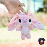 Chaveiro De Pelúcia Stitch e Angel