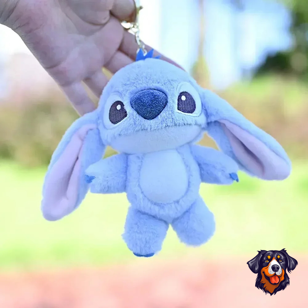 Chaveiro De Pelúcia Stitch e Angel