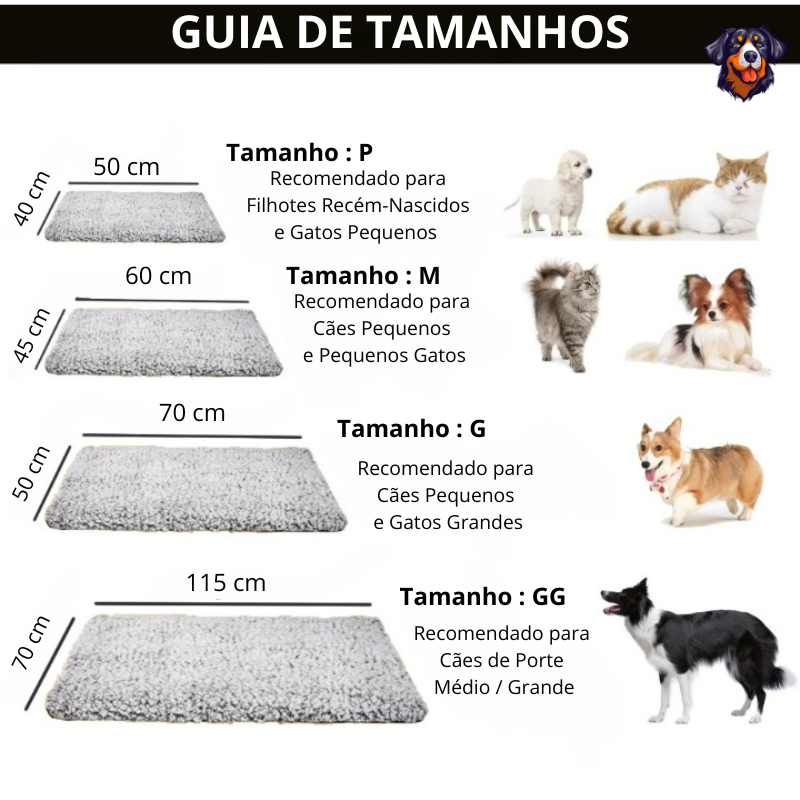 Almofadas para animais de estimação autoaquecidas