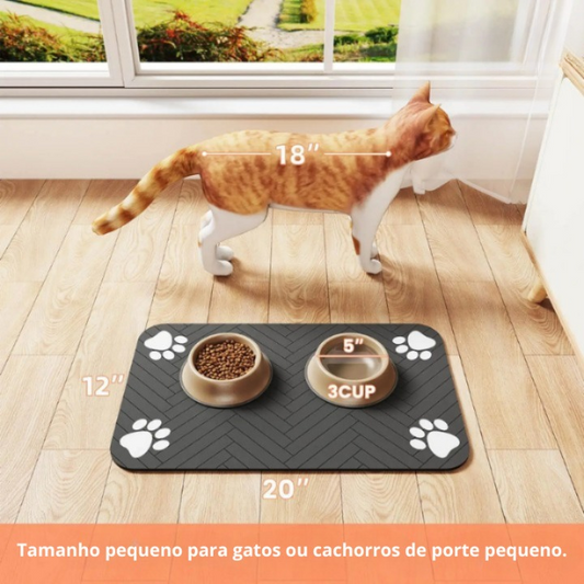 Tapete de alimentação para animais de estimação
