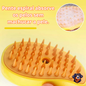 Escova de vapor para gatos e cães