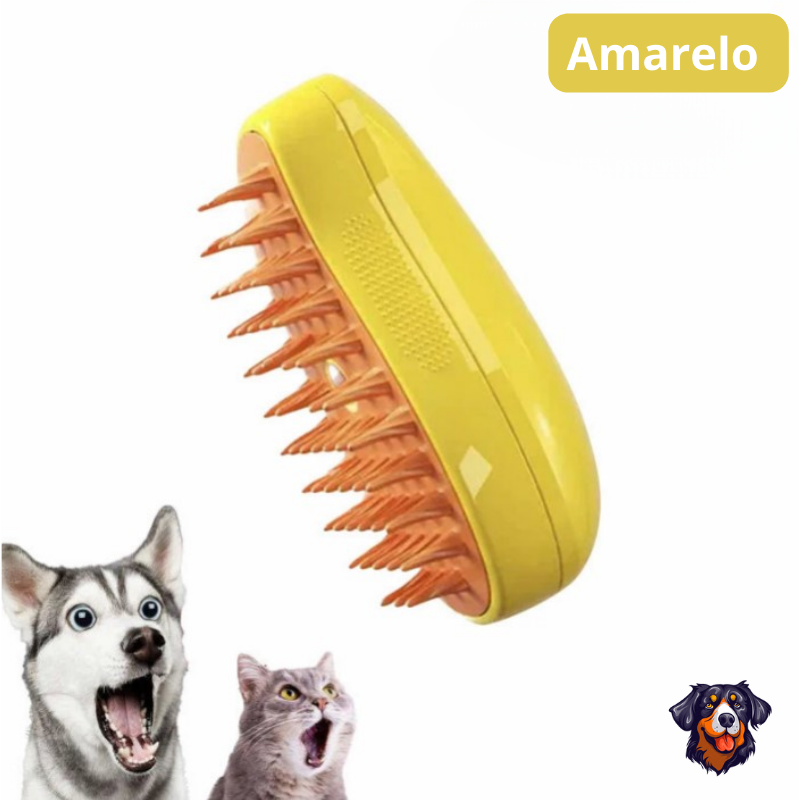 Escova de vapor para gatos e cães