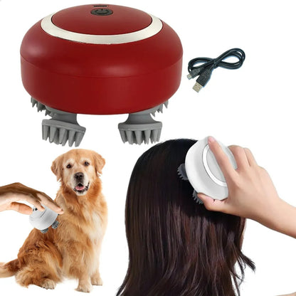 Massageador Elétrico De Couro Cabeludo Humano E Pet