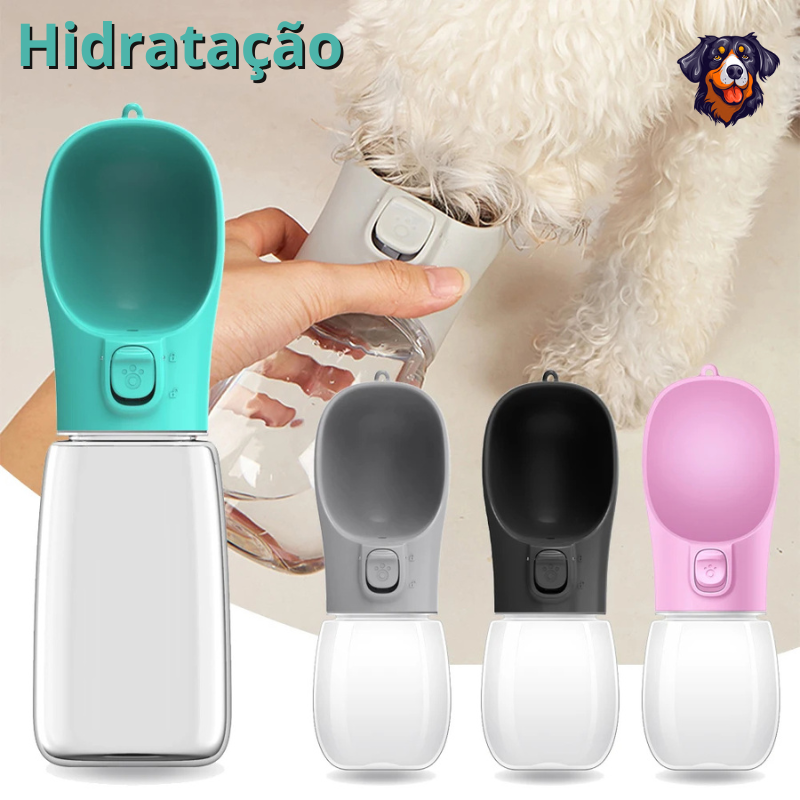 Garrafa de água para cães e gatos de estimação com alimentador de água